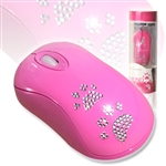 MOUSE MINI DIAMOND 1046D-F COLORE PINK CON DIAMANTI OTTICO USB